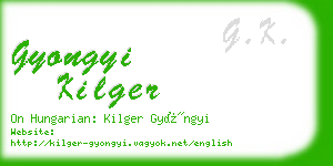 gyongyi kilger business card